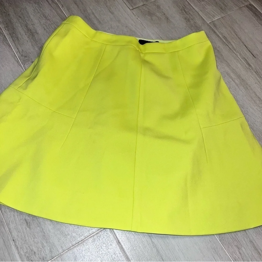 J. Crew Neon Yellow Blogger Favorite Skater A-Line Skirt, Women’s Size 2